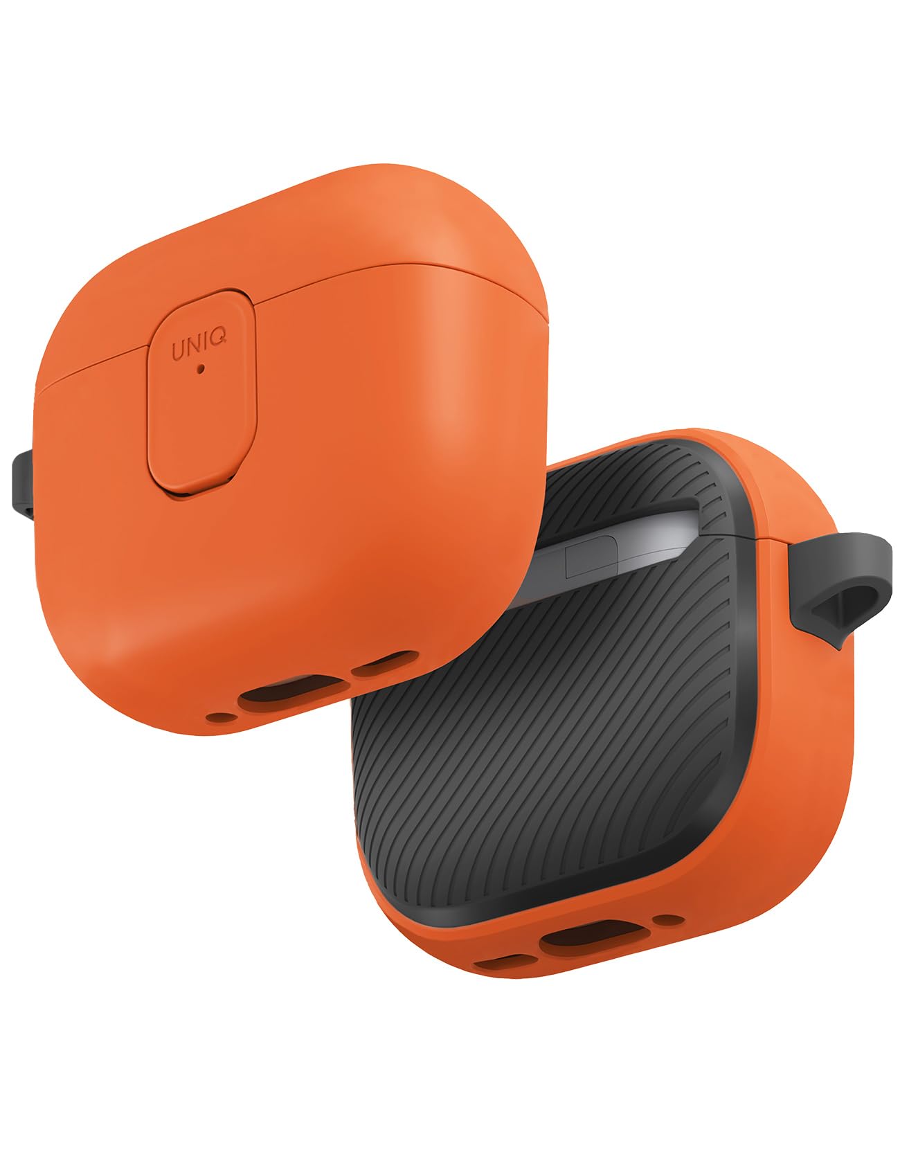 Amazon | UNIQ AirPods 4 ロック ケース 衝撃 吸収 保護 カラビナ付き